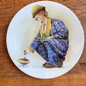 Vintage Gloria Fine Porcelain Bayreuth Bavaria Plate Decorative Handwork Clown